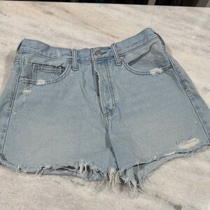 Universal Thread Light Wash High-Rise Distressed Denim Shorts